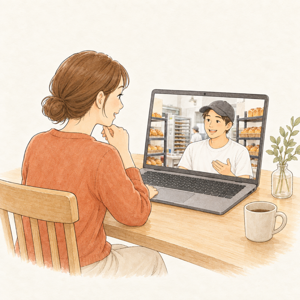 オンライン面談のイラスト